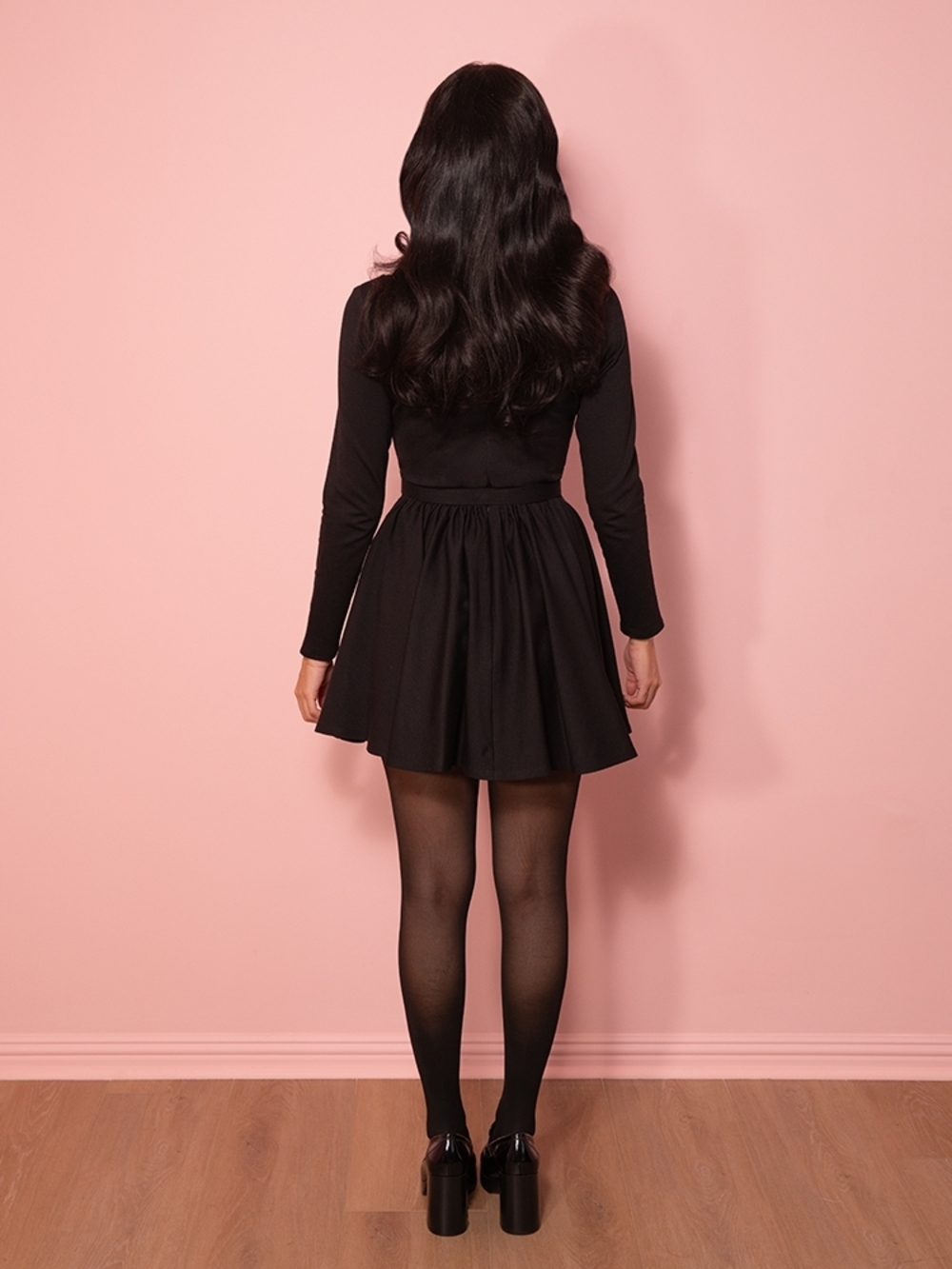 Troublemaker Swing Dress in Black MINI - Vixen by Micheline Pitt - Picture 3 of 4